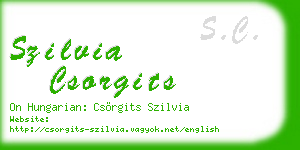 szilvia csorgits business card